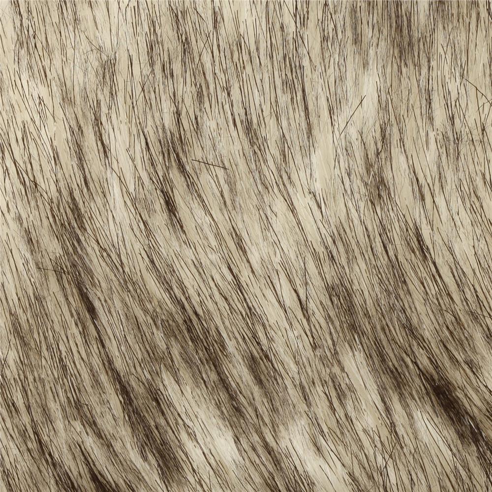 Brown Husky Long Pile Faux Fur Fabric